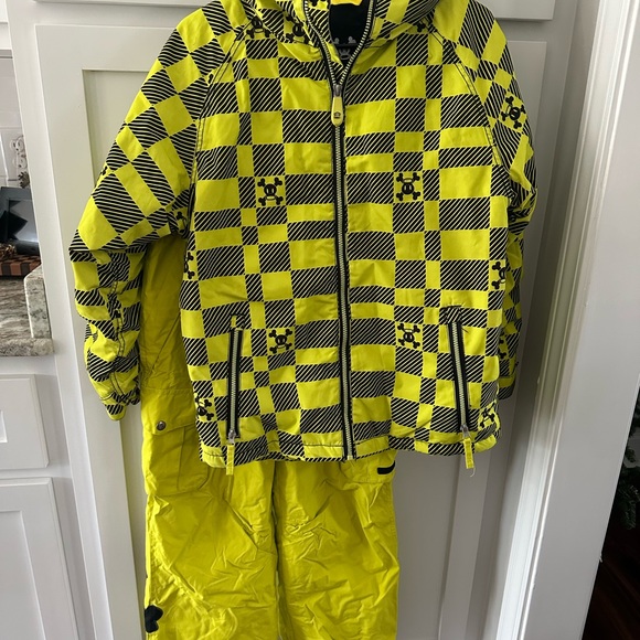 Paul Frank Yellow and Black Matching Insulated Snow Jacket...